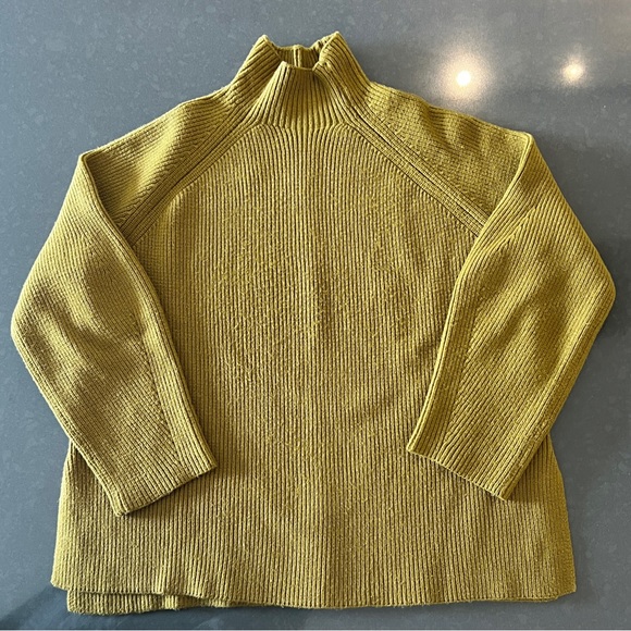 Zara Rib MocNeck Green Sweater Sz: S - Picture 8 of 9